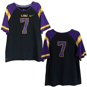 NIKE Dri-Fit LSU TIGERS Alumni Number 7 T-Shirt- Size X-L…